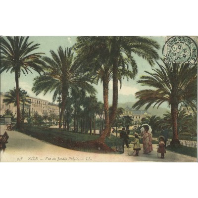 CPA - NICE, VUE AU JARDIN PUBLIC, vers 1900.