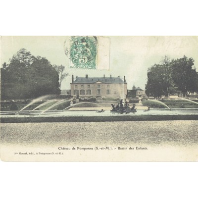 CPA - POMPONNE - Château - Bassin des Enfants - Années 1910