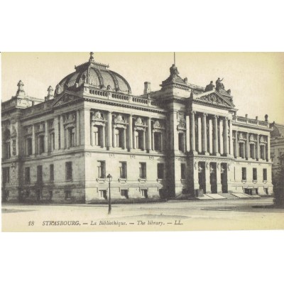 CPA - STRASBOURG - La Bibliothéque - Années 1920