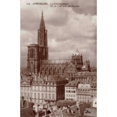 CPA - STRASBOURG - La Cathédrale & Le Château De Rohan - Années 1920