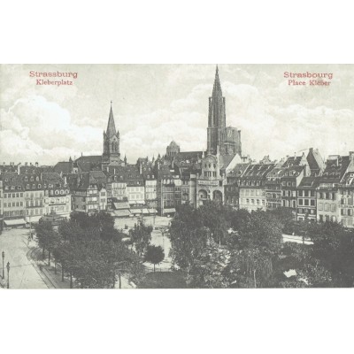 CPA - STRASBOURG - La Place Kléber - Années 1910