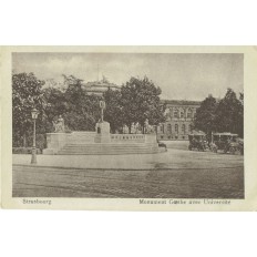 CPA - STRASBOURG - Monument Goethe & Université - Années 1920