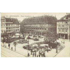 CPA - STRASBOURG - Place Gutenberg - Années 1910