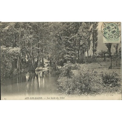 CPA: AIX-LES-BAINS. LES BORDS DU TILLET. ANNEES 1900.