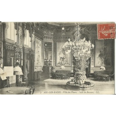 CPA: AIX-LES-BAINS. VILLA DES FLEURS, SALLE DE BACCARA. Années 1900.