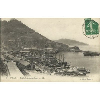 CPA: ALGERIE, ANNEES 1910. ORAN, LE PORT ET SANTA CRUZ.