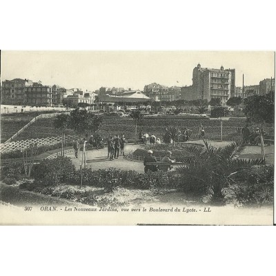 CPA: ALGERIE, ANNEES 1910. ORAN, LES NOUVEAUX JARDINS, BOULEVARD DU LYCEE.