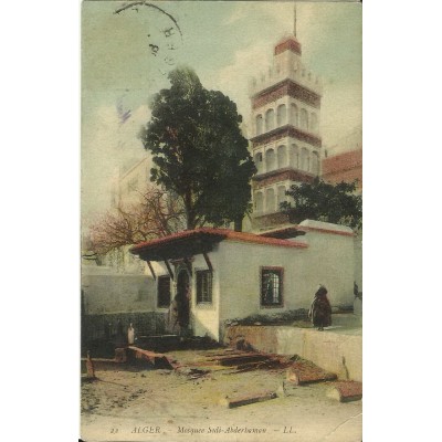 CPA: ALGERIE, vers 1900. ALGER, MOSQUEE SIDI-ABDERHAMAN.