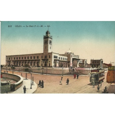 CPA: ALGERIE, vers 1900. ORAN, LA GARE.