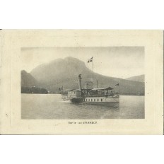 CPA: ANNECY. BATEAU A VAPEUR SUR LE LAC. Années 1900.