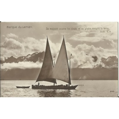 CPA: BARQUE DU LAC LEMAN. Années 1910.