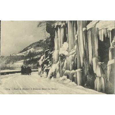 CPA: BRIDES-LES-BAINS. ROUTE DE MOUTIERS. Années 1900.