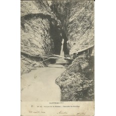 CPA: CASCADE DU SOUFFLET (GORGES DE LA DIOSAZ). Années 1900.