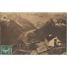 CPA: CHAMONIX, LA MER DE GLACE VUE DE LA FLEGERE, vers 1900.