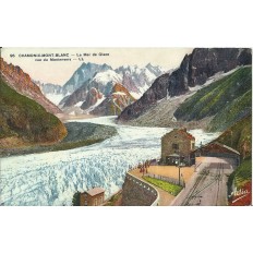 CPA: CHAMONIX, LA MER DE GLACE VUE DU MONTENVERS. Années 1910.