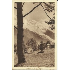 CPA: CHAMONIX, VUE SUR LE MONT-BLANC. Années 1920.