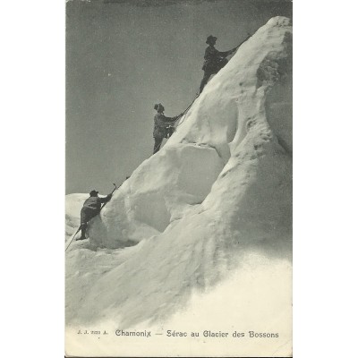 CPA: CHAMONIX. SERAC AU GLACIER DES BOSSONS. Années 1900.