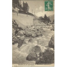 CPA: CHEMIN DE FER ELECTRIQUE DE CHAMONIX à ARGENTIERE, Années 1900