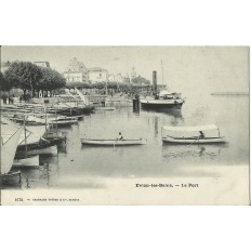 CPA: EVIAN-LES-BAINS. LE PORT. Années 1900.