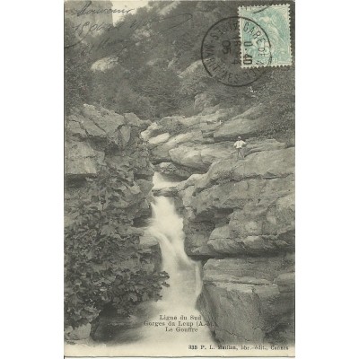 CPA: GORGES DU LOUP, LE GOUFFRE vers 1900.