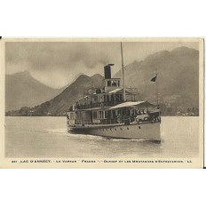 CPA: LAC d' ANNECY. LE VAPEUR FRANCE. Années 1910.