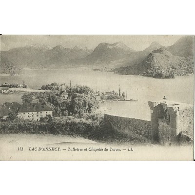 CPA: LAC d' ANNECY. TALLOIRES ET CHAPELLE DU TORON. Années 1900 .