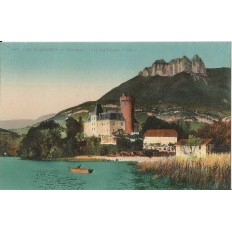 CPA: LAC d'ANNECY. DUINGT. LE CHATEAU. Années 1920 . COULEURS.