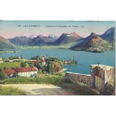 CPA: LAC d'ANNECY. Talloires et chapelle du Toron .Années 1910. COULEURS.