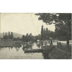 CPA: LAC DU BOURGET, LE PETIT PORT (Environs d'Aix). Années 1900 .