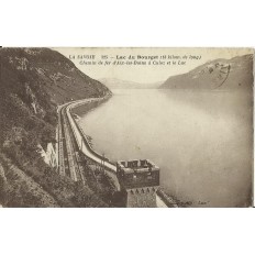 CPA: LAC DU BOURGET. CHEMIN DE FER D'AIX LES BAINS à CULOZ. Années 1900.