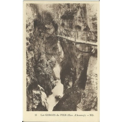 CPA: LES GORGES DU FIER dans les Années 1900.