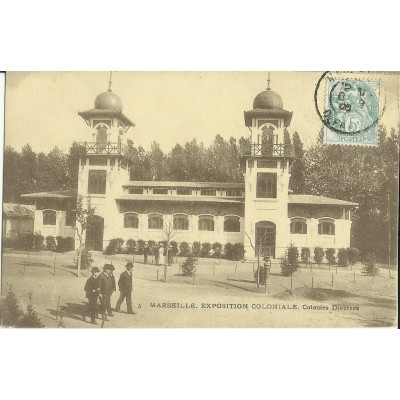 CPA: MARSEILLE, EXPOSITION COLONIALE 1906, COLONIES DIVERSES.