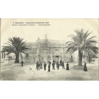 CPA: MARSEILLE, EXPOSITION COLONIALE 1906,AFRIQUE OCCIDENTALE FRANCAISE.ANIMEE.