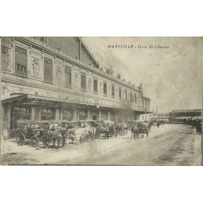 CPA: MARSEILLE, GARE SAINT-CHARLES , VERS 1910.