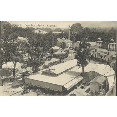 CPA: MARSEILLE, L' EXPOSITION COLONIALE 1906, PANORAMA.