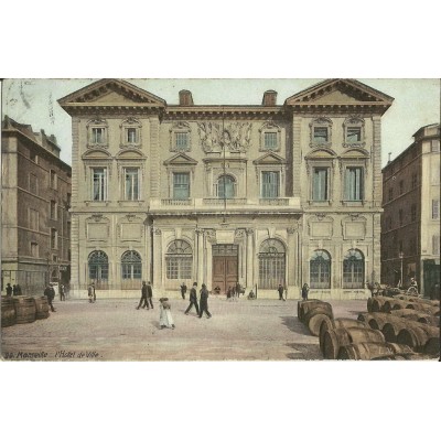 CPA: MARSEILLE, L'HOTEL DE VILLE, ANNEES 1900.