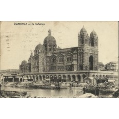 CPA: MARSEILLE, LA CATHEDRALE, ANNEES 1920.