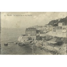 CPA: MARSEILLE, LA CORNICHE VUE DE CHEZ ROUBION, VERS 1900.