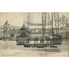 CPA: MARSEILLE, LA NACELLE DU PONT SUSPENDU, LES ANNEES 1910.