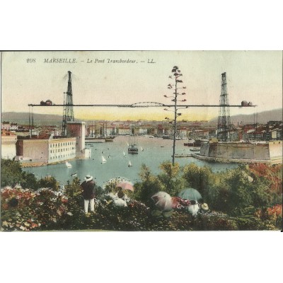 CPA: MARSEILLE, LE PONT TRANSBORDEUR, vers 1900.