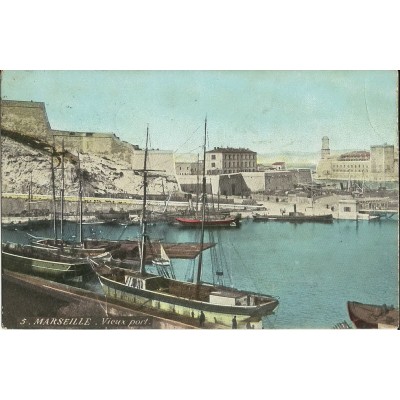 CPA: MARSEILLE, LE VIEUX PORT, vers 1900.