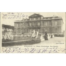 CPA: MARSEILLE, MUSEE D'ARCHEOLOGIE, PARC BORRELY, ANNEES 1900.