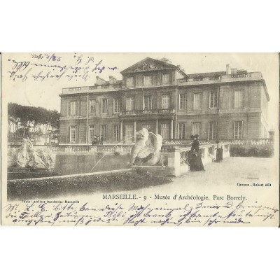 CPA: MARSEILLE, MUSEE D'ARCHEOLOGIE, PARC BORRELY, ANNEES 1900.