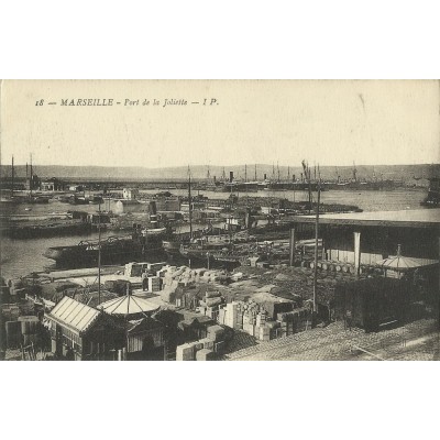 CPA: MARSEILLE, PORT DE LA JOLIETTE, ANNEES 1910.