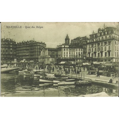 CPA: MARSEILLE, QUAI DES BELGES, ANNEES 1910