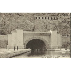 CPA: MARSEILLE, tunnel du ROVE, VERS 1920.