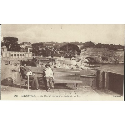 CPA: MARSEILLE, UN COIN DE CORNICHE A ENDOUME, vers 1900