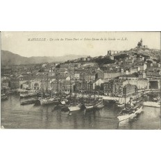 CPA: MARSEILLE, VIEUX PORT / N-D DE LAGARDE, ANNEES 1910