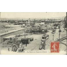 CPA: MARSEILLE, VUE GENERALE DES BASSINS DE LA JOLIETTE, ANNEES 1910.