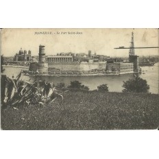 CPA: MARSEILLE, VUE SUR LE FORT SAINT-JEAN,vers 1910